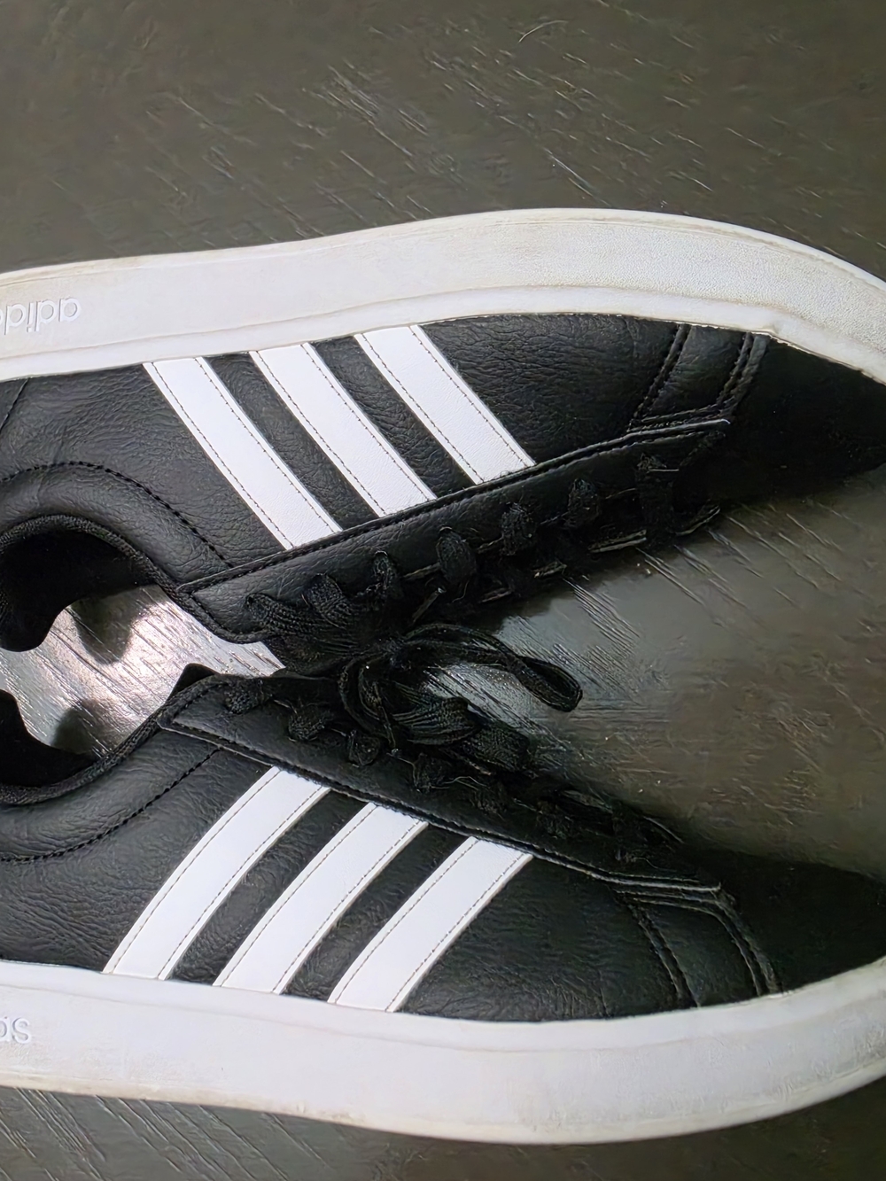 adidas Black and White Men’s Low-Top Sneakers